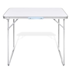 Table pliable de camping avec cadre métallique 80x60 cm 