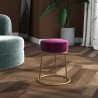 Tabouret rond Violet Velours 