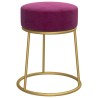 Tabouret rond Violet Velours 