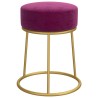 Tabouret rond Violet Velours 