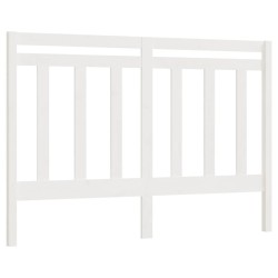 Tête de lit Blanc 126x4x100 cm Bois massif de pin 