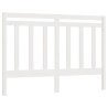 Tête de lit Blanc 126x4x100 cm Bois massif de pin 