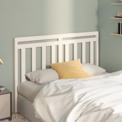 Tête de lit Blanc 126x4x100 cm Bois massif de pin 