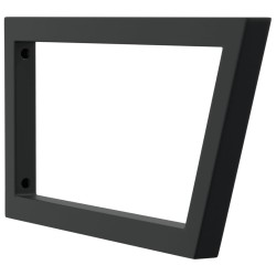 Supports d'étagères pour lavabo 2 pcs noir trapèze acier 