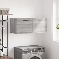 Armoire murale sonoma gris 80x36,5x35 cm bois d'ingénierie 