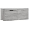 Armoire murale sonoma gris 80x36,5x35 cm bois d'ingénierie 