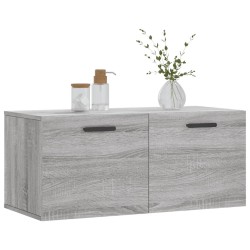 Armoire murale sonoma gris 80x36,5x35 cm bois d'ingénierie 