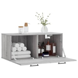 Armoire murale sonoma gris 80x36,5x35 cm bois d'ingénierie 