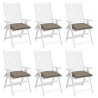 Coussins de chaise lot de 6 taupe 40x40x7 cm tissu oxford 