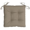 Coussins de chaise lot de 6 taupe 40x40x7 cm tissu oxford 