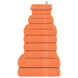 Ensemble de serviettes 12 pcs orange 360 g/m² 100% coton 