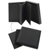 Tabourets de rangement pliables lot de 2 noir similicuir 