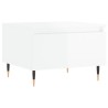 Table basse blanc brillant 50x46x35 cm bois d'ingénierie 
