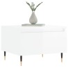 Table basse blanc brillant 50x46x35 cm bois d'ingénierie 