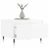 Table basse blanc brillant 50x46x35 cm bois d'ingénierie 
