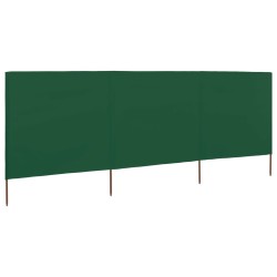 Paravent 3 panneaux Tissu 400 x 120 cm Vert 