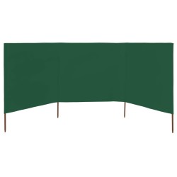 Paravent 3 panneaux Tissu 400 x 120 cm Vert 