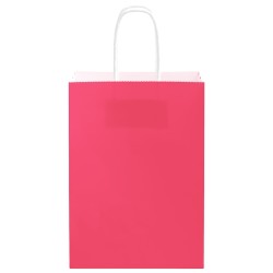 Sacs en papier 250 pcs avec poignées rose 15x8x21 cm 