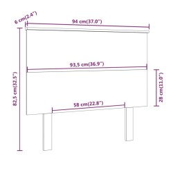 Tête de lit Marron miel 94x6x82,5 cm Bois massif de pin 