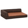 Matelas de lit ergonomique de chien 60x42 cm Polaire aspect lin 