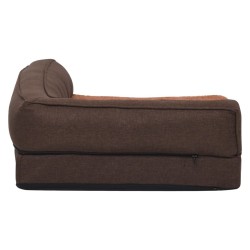 Matelas de lit ergonomique de chien 60x42 cm Polaire aspect lin 