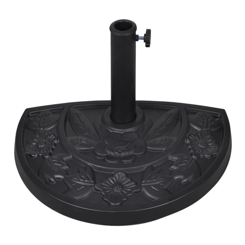Socle de parasol demi-rond Résine 