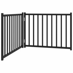 Barrière pour chien pliable 2 panneaux 160 cm bois sapin massif 