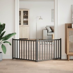 Barrière pour chien pliable 2 panneaux 160 cm bois sapin massif 