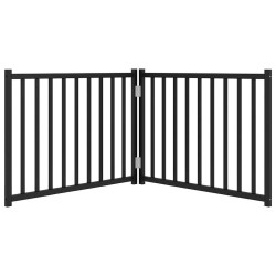 Barrière pour chien pliable 2 panneaux 160 cm bois sapin massif 