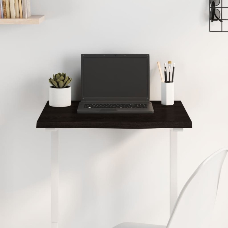 Dessus de bureau marron foncé 60x40x2 cm bois chêne traité 