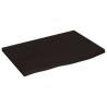 Dessus de bureau marron foncé 60x40x2 cm bois chêne traité 