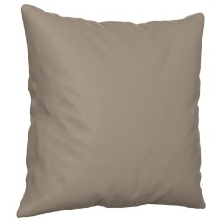 Canapé 2 places avec oreillers taupe 120 cm tissu microfibre 