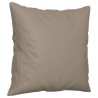 Canapé 2 places avec oreillers taupe 120 cm tissu microfibre 