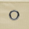 Boîtes de rangement 10 pcs Tissu intissé 28x28x28 cm Crème 
