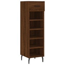 Meuble à chaussures chêne marron 30x35x105 cm bois d'ingénierie 