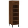 Meuble à chaussures chêne marron 30x35x105 cm bois d'ingénierie 