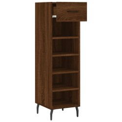 Meuble à chaussures chêne marron 30x35x105 cm bois d'ingénierie 