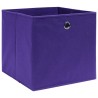 Boîtes de rangement 10 pcs Tissu intissé 28x28x28 cm Violet 