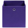 Boîtes de rangement 10 pcs Tissu intissé 28x28x28 cm Violet 