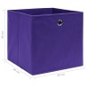 Boîtes de rangement 10 pcs Tissu intissé 28x28x28 cm Violet 