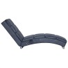 Chaise longue de longue Gris Similicuir daim 