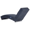 Chaise longue de longue Gris Similicuir daim 