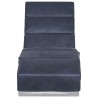 Chaise longue de longue Gris Similicuir daim 