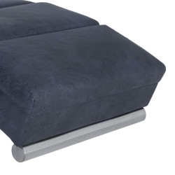 Chaise longue de longue Gris Similicuir daim 