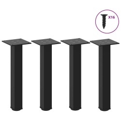 Pieds de table basse 4 pièces Noir 30-32 cm Acier 