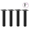 Pieds de table basse 4 pièces Noir 30-32 cm Acier 