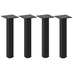 Pieds de table basse 4 pièces Noir 30-32 cm Acier 