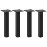 Pieds de table basse 4 pièces Noir 30-32 cm Acier 