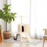 Arbre à chat avec griffoirs en sisal Crème 109 cm 