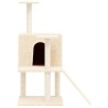 Arbre à chat avec griffoirs en sisal Crème 109 cm 
